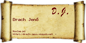Drach Jenő névjegykártya