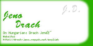 jeno drach business card